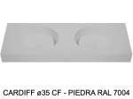 Plan vasque lavabo circulaire ⦰ 35 cm sur mesure Largeur 100 à 201 x P 40 à 51 cm Finition lisse 10 couleurs au choix, Anti bactérien Résine Akrytan® dans la masse Livraison Offerte.